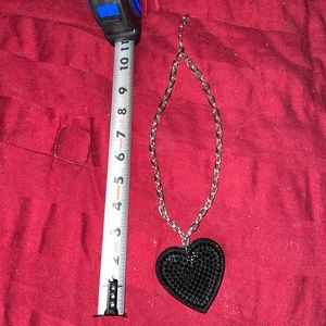 Large black heart necklace Tarina Tarantino
